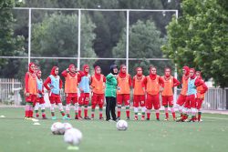 حضور بانوی گیلانی در اردوی تیم ملی فوتبال